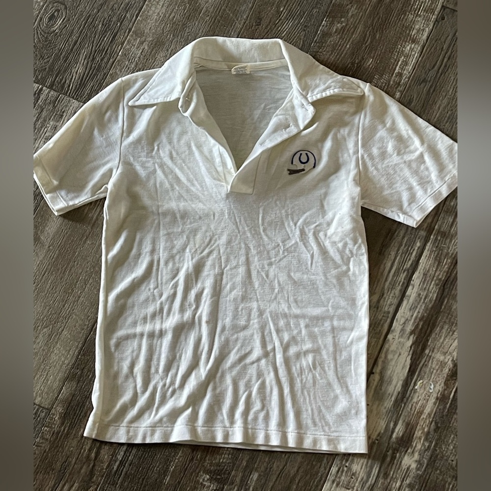 Vintage Baltimore Colts Logo 7 NFL Cotton Polo Shirt Size Small Made in USA
